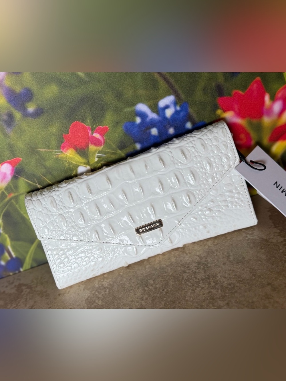 NWT Brahmin SEA SALT White Veronica Wallet price firm - Picture 8 of 10